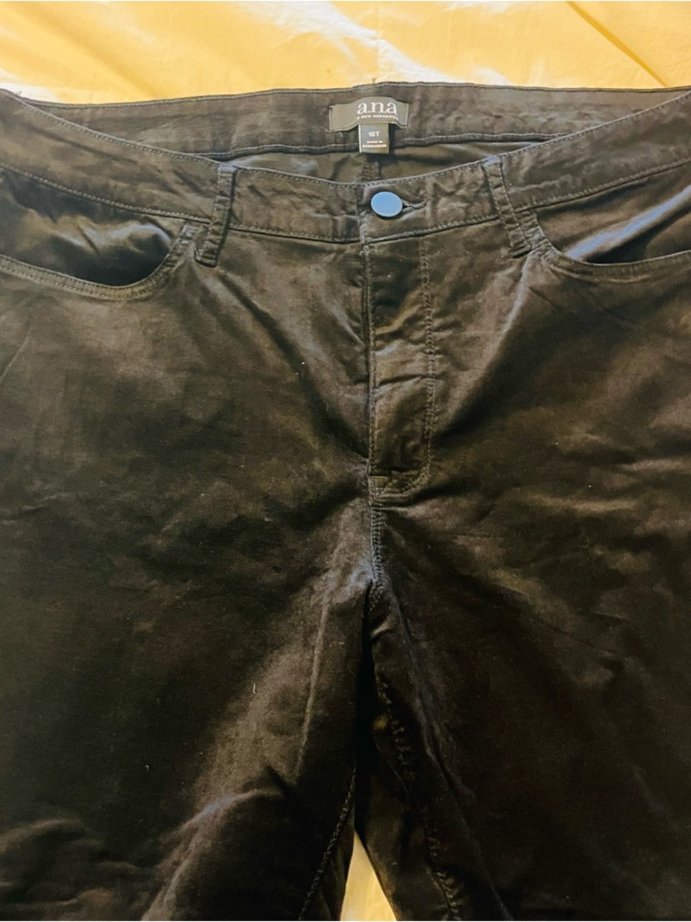 a.n.a Velvet Jeans in Black - Straight Leg size 16 Tall